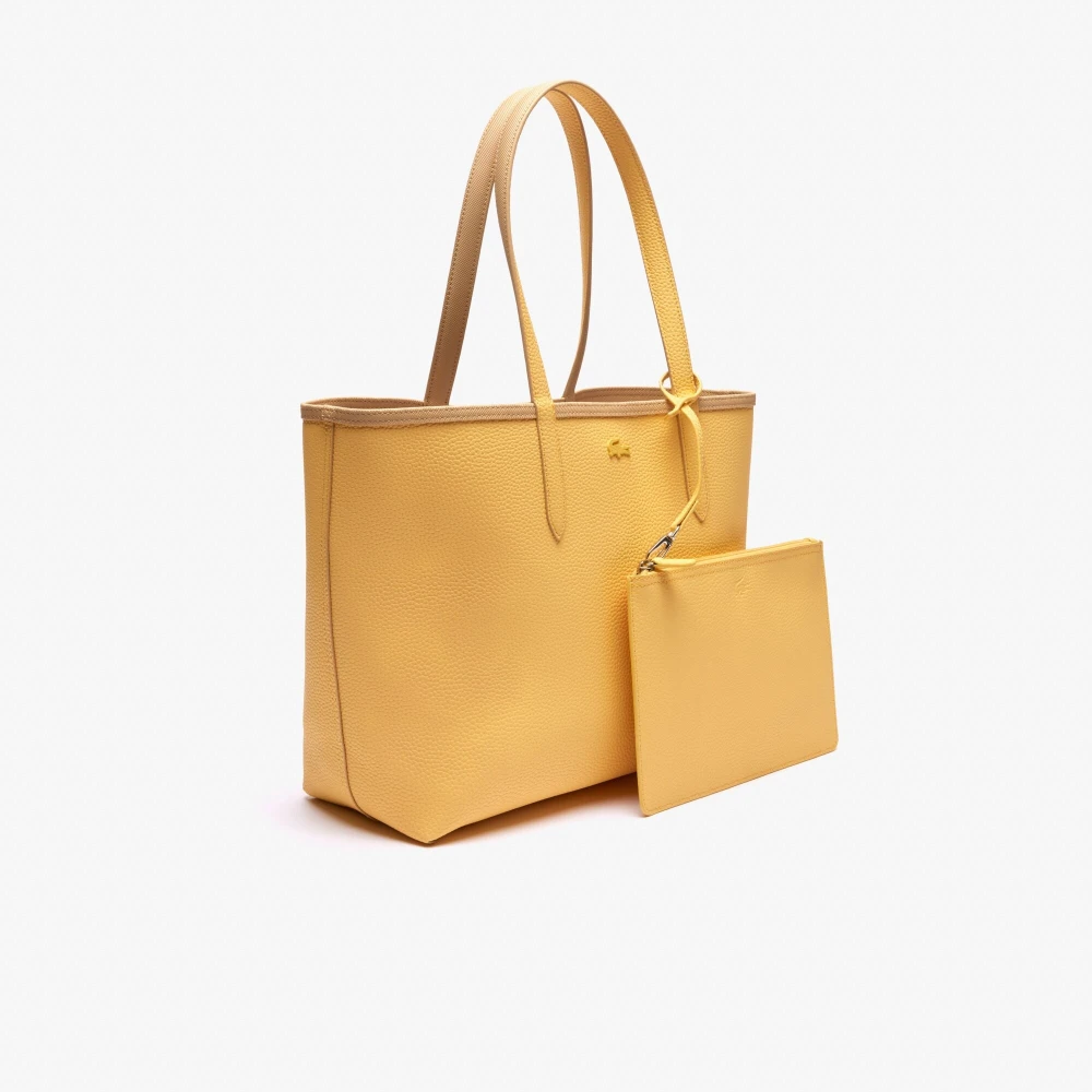 Lacoste Anna Schoudertas in Zwart Yellow Dames