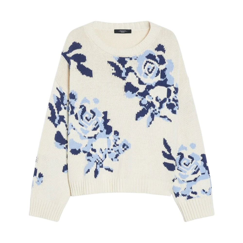 Max Mara Weekend Fabian Gebreide Trui Blue Dames