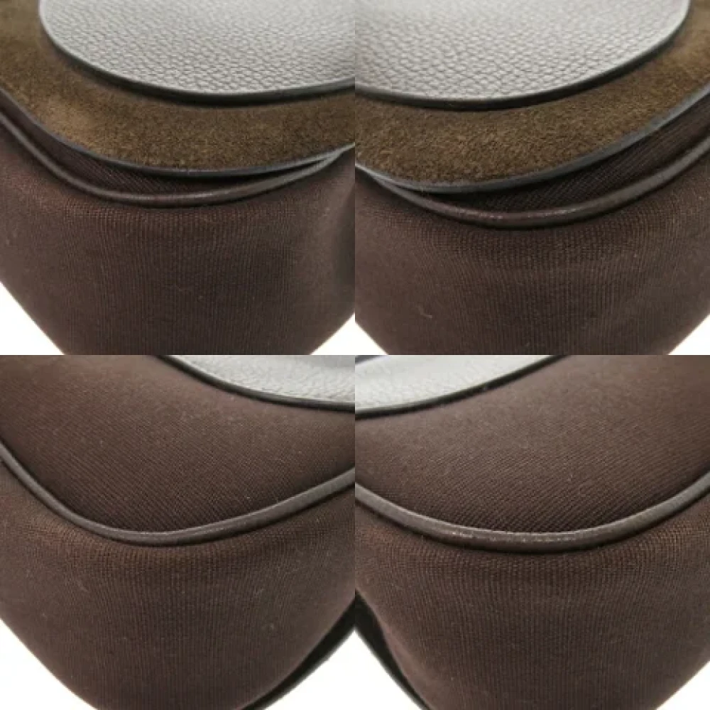 Hermès Vintage Pre-owned Fabric handbags Brown Dames