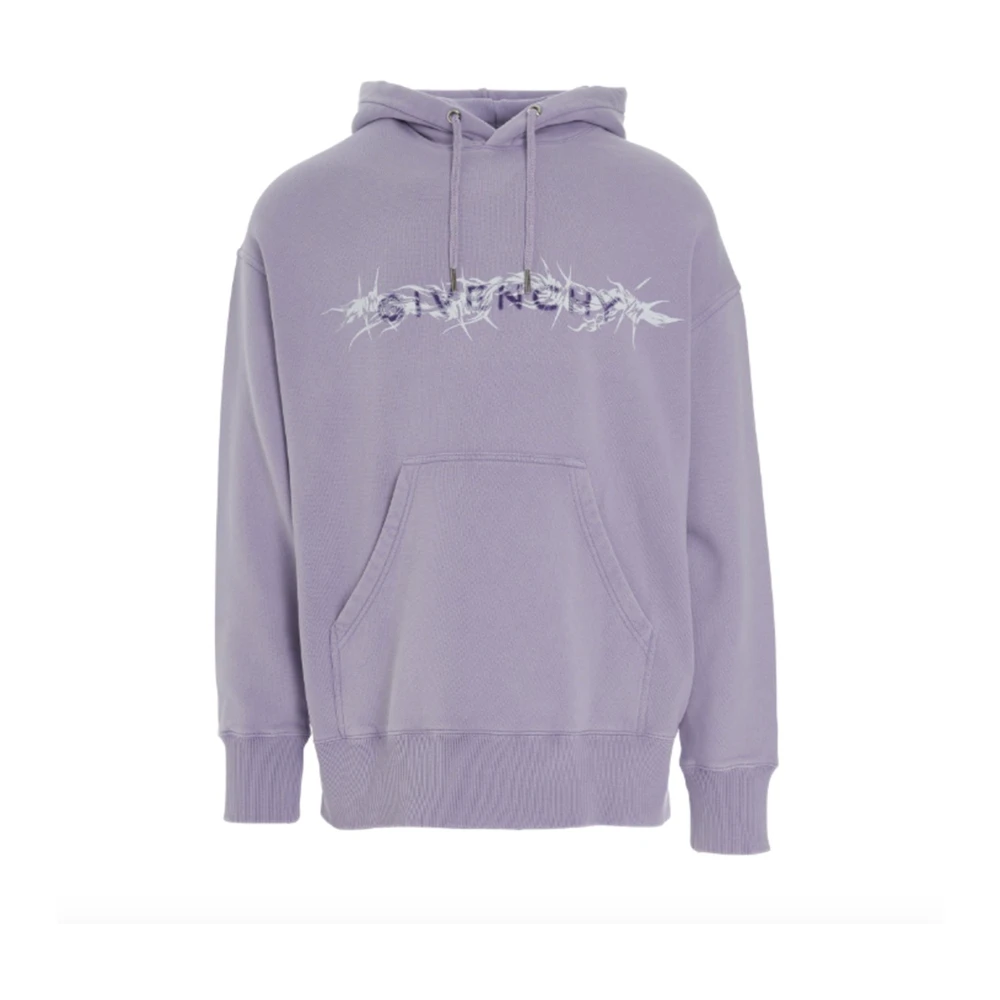 Givenchy Men's Pink Logo Hooded Sweatshirt Aw23