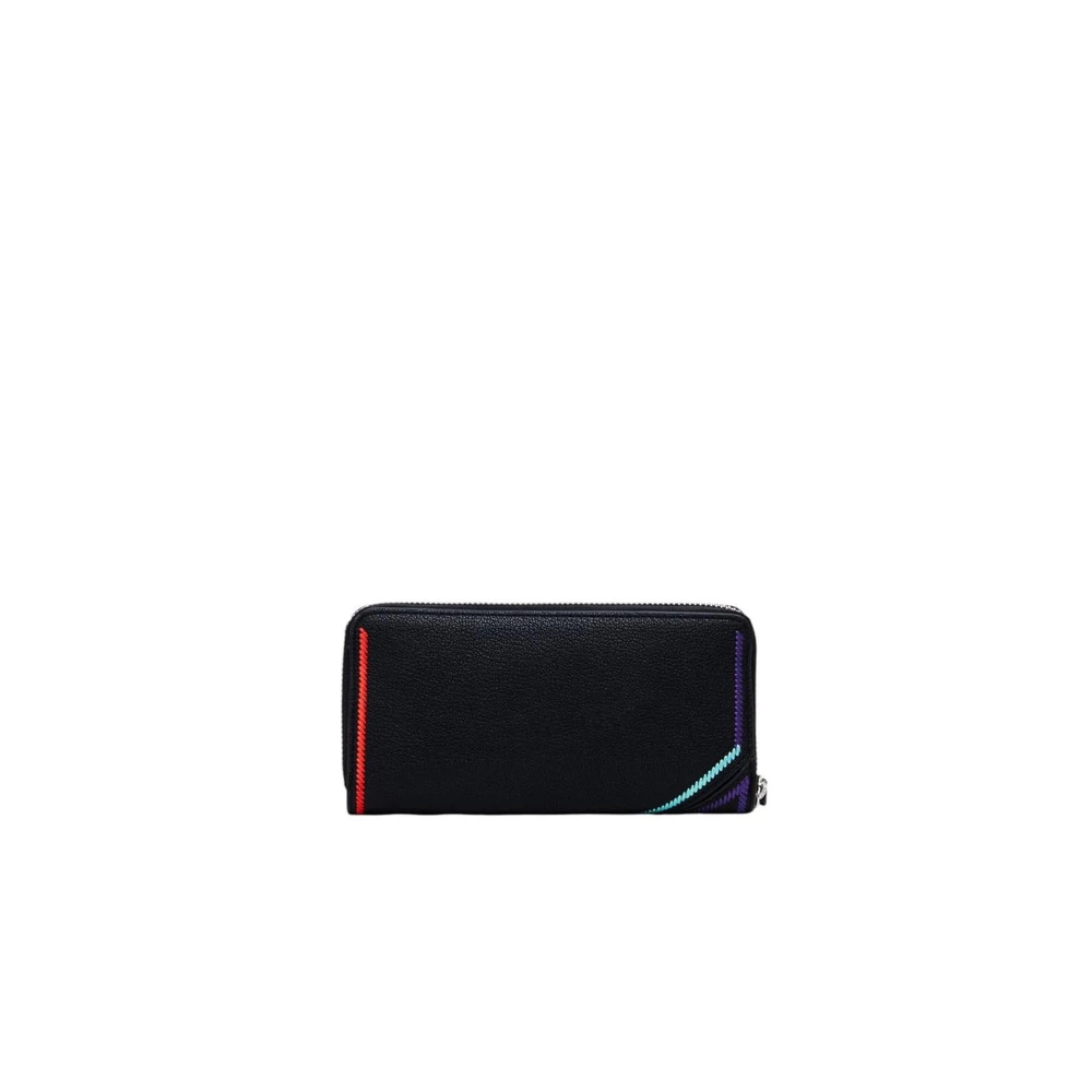 Desigual Stijlvol Zwart Polyurethaan Dames Portemonnee Black Dames
