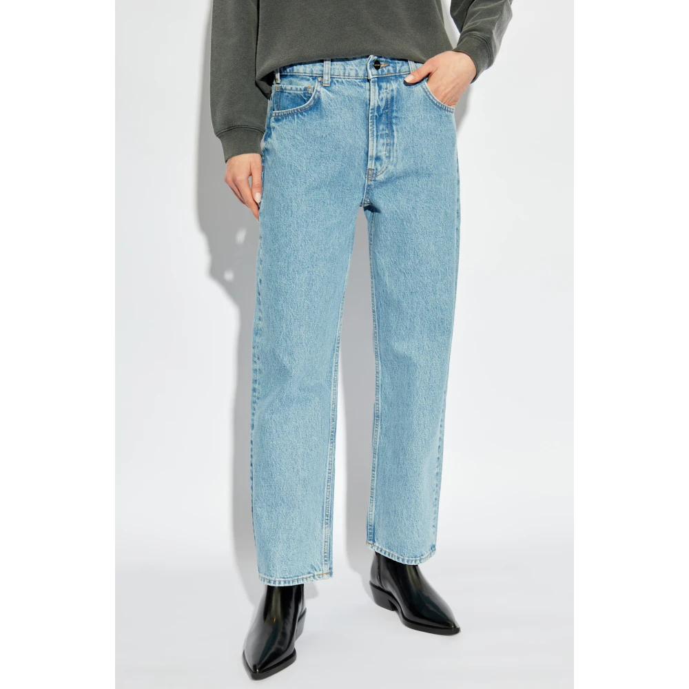 Anine Bing Jeans met logo Blue Dames