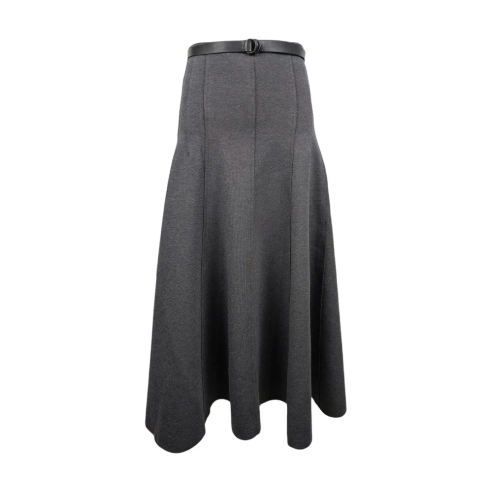 Norma Kamali Antraciet Flare Rok in Grijs Gray Dames