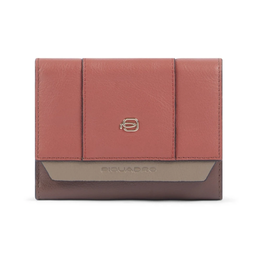 Piquadro Damen Rosa Circle Kleine Geldbörse