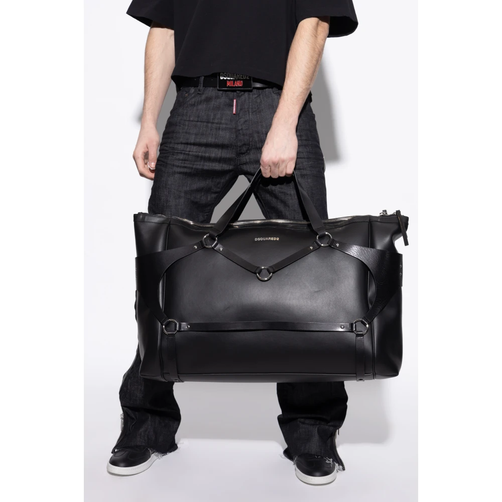 Dsquared2 Handtas met logo Black Heren