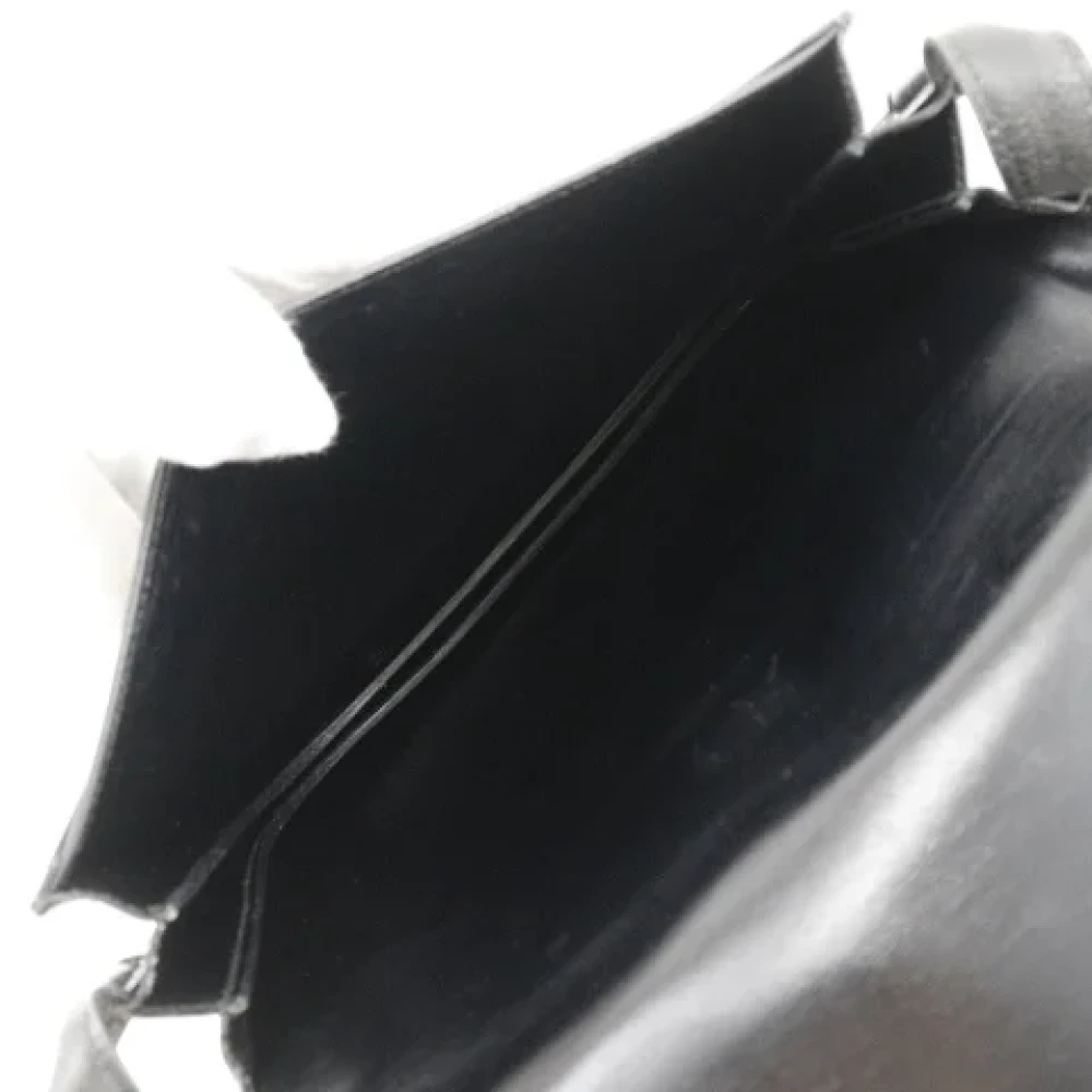 Hermès Vintage Pre-owned Leather shoulder-bags Black Dames