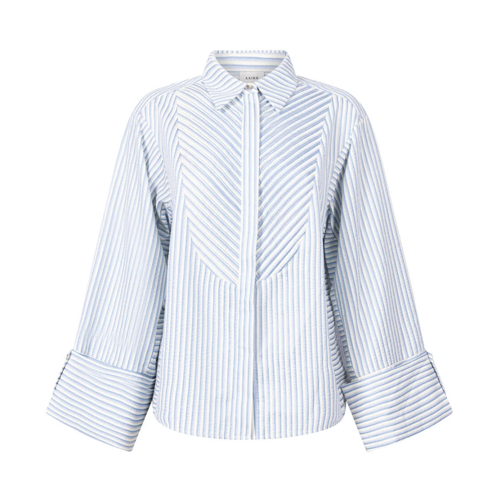 Aaiko Gestreepte Blouse Lange Mouw Elda Blue Dames