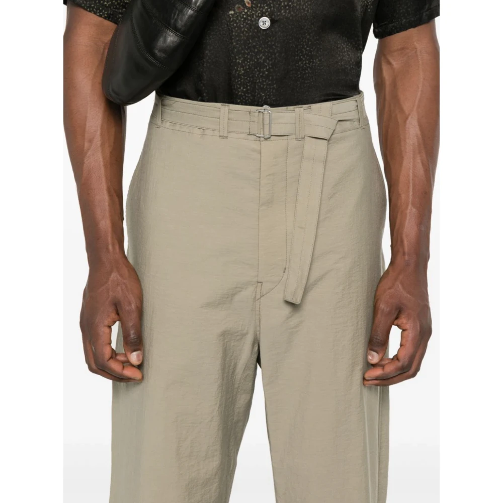 Lemaire Stijlvolle Wortelbroek in Khaki Beige Heren