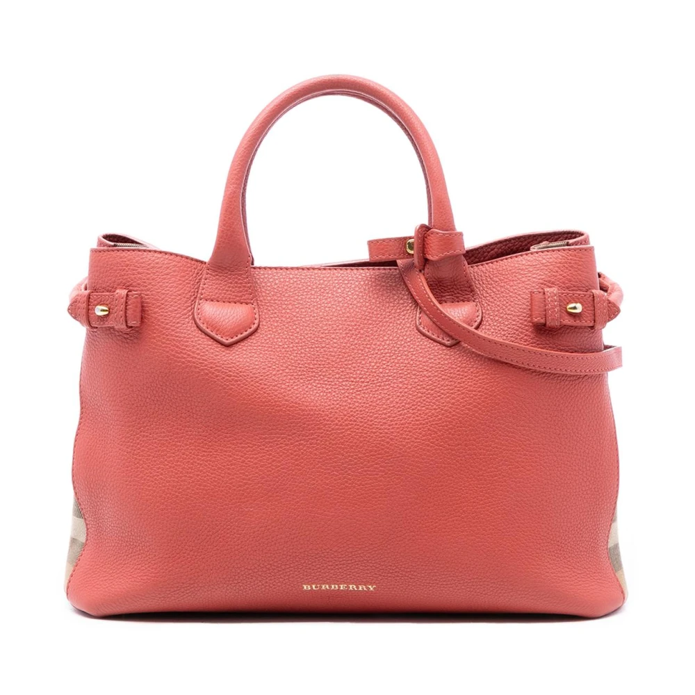 Burberry Vintage Women's Pink Vintage Handbags, One Size, Pre-Owned Vintage Leather Satchel Bag