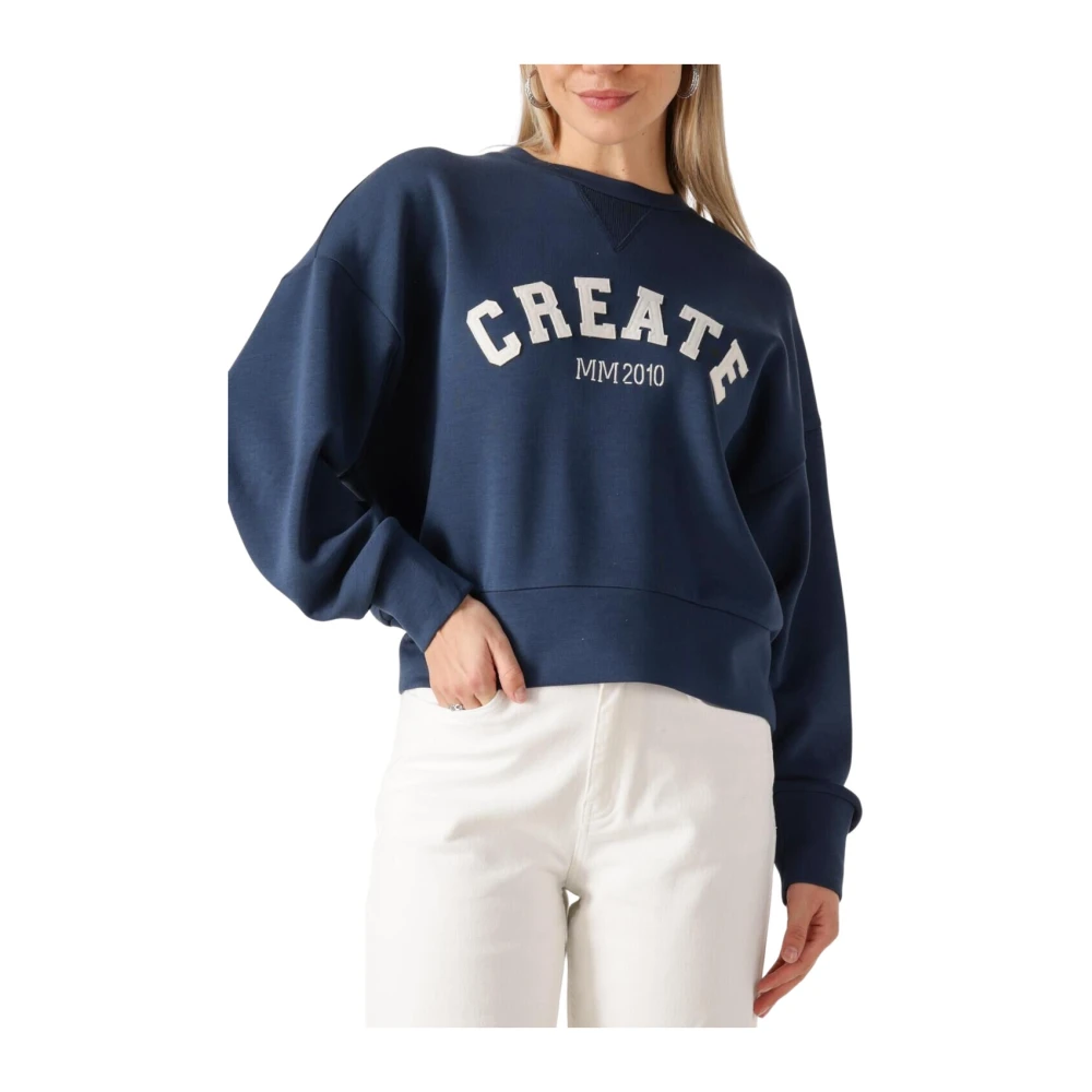 MOS MOSH Blauwe Sweatshirt Ultiem Comfort en Stijl Blue Dames