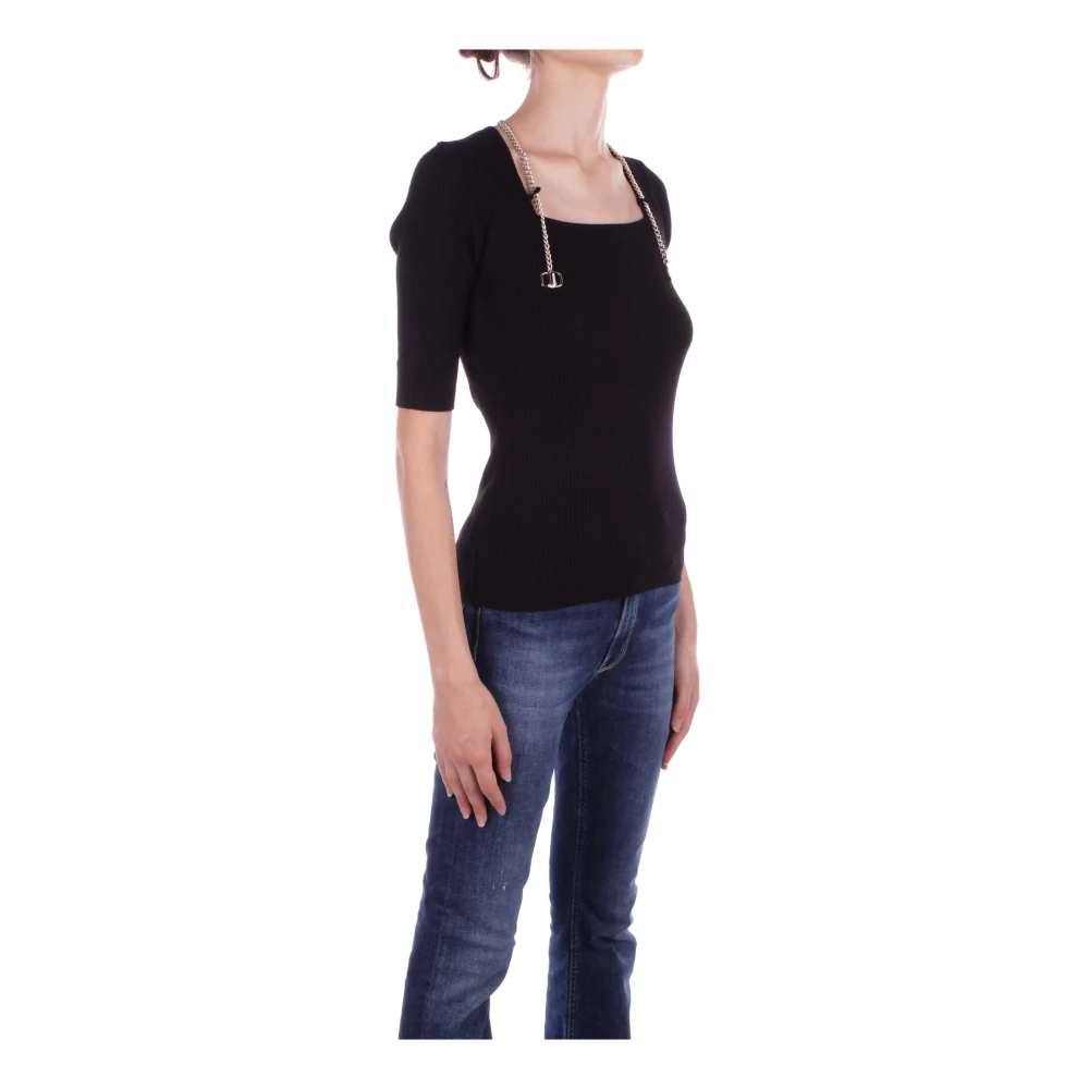 Liu Jo Zwarte Sweater met Cut-Out Details Black Dames