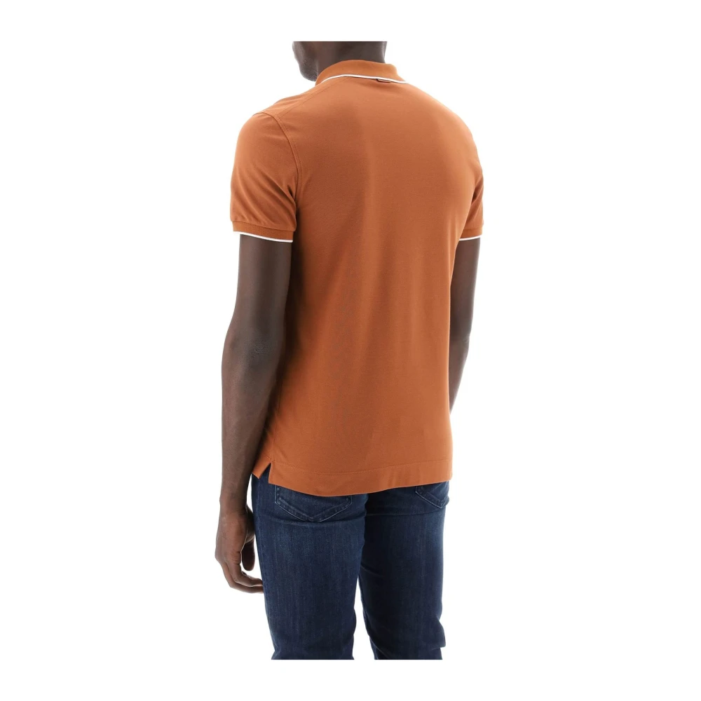 Ermenegildo Zegna Polo Shirts Orange Heren
