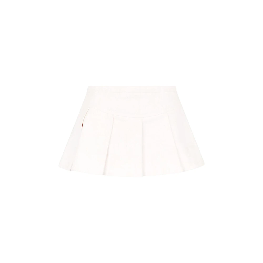 Roberto Cavalli , Short Skirts, Female, White, L, Denim Mini Skirt Chic Style