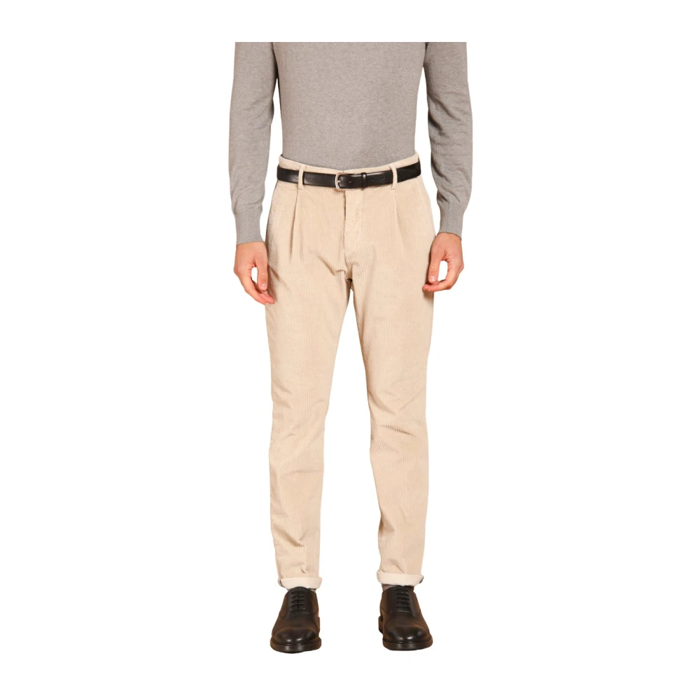 Mason's Fluweel chino broek wortel pasvorm Beige Heren