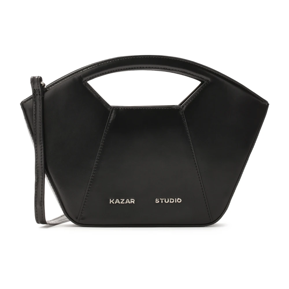 Kazar Studio Zwarte handtas met stijve constructie Black Dames