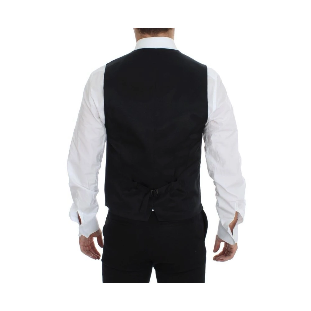 Dolce & Gabbana Elegante grijze wollen formele jurkvest Gray Heren
