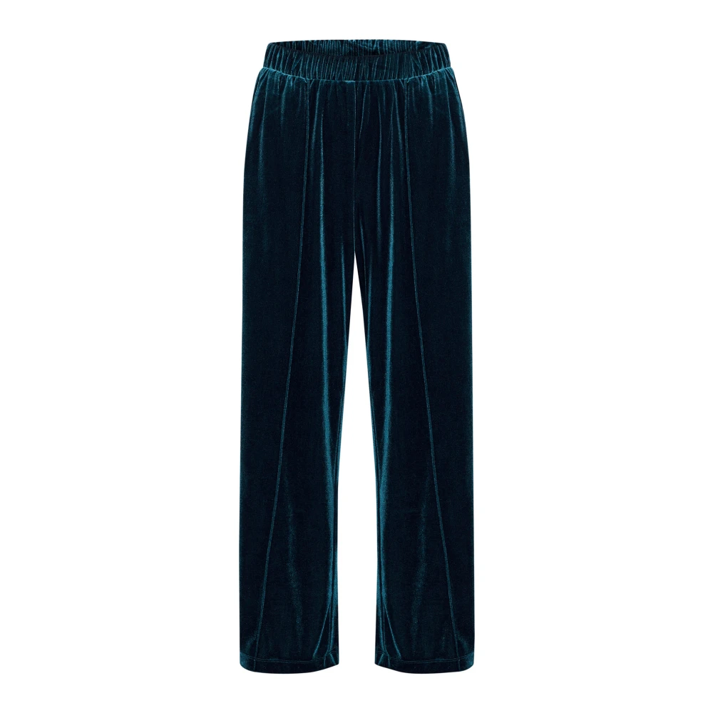 Saint Tropez Wijde Pijp Broek Titan Blue Dames