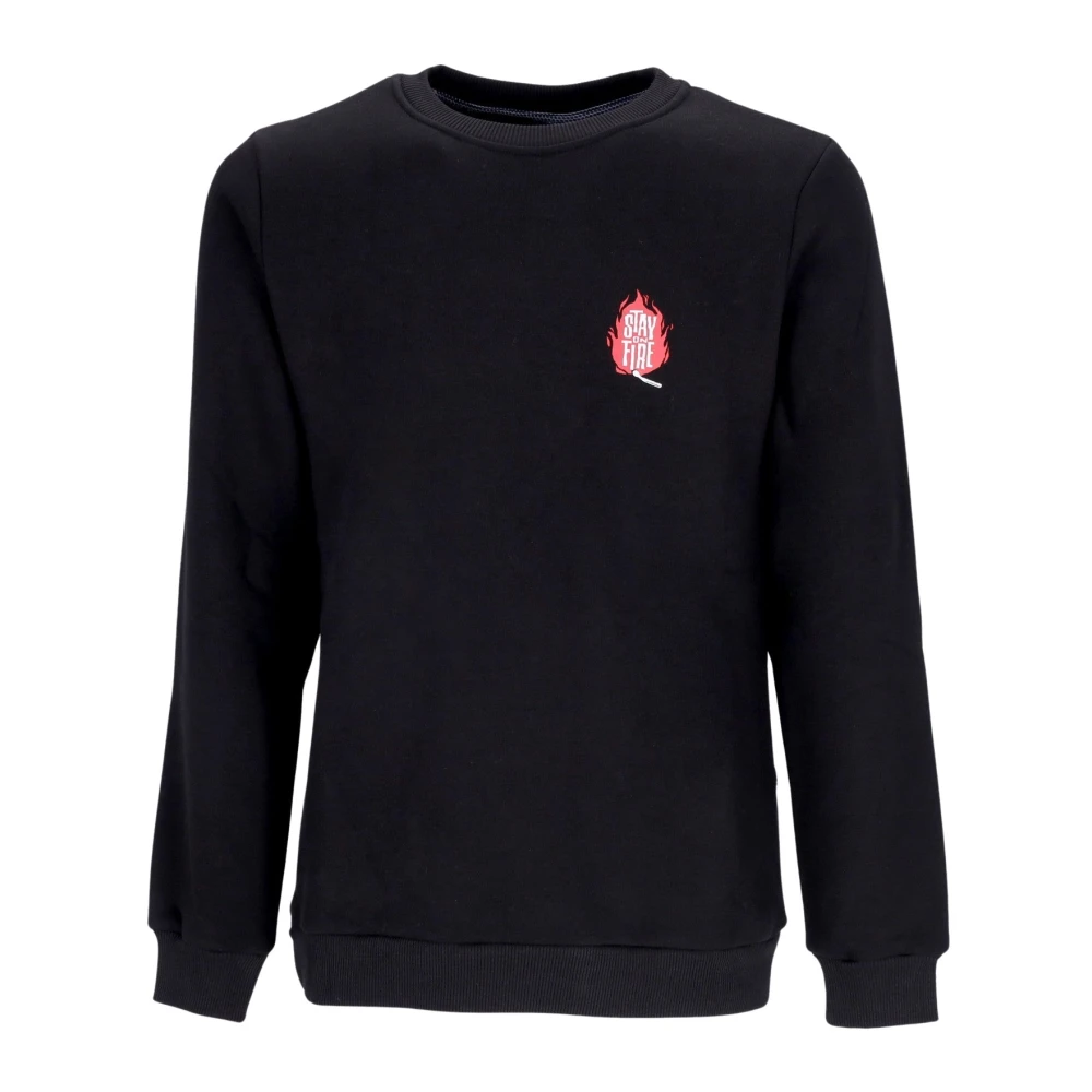 Dolly Noire Zwarte Crewneck Sweatshirt Stay On Fire Black Heren