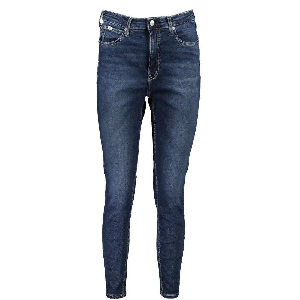 Calvin Klein Women's Blue High Rise Super Skinny Ankle Jeans
