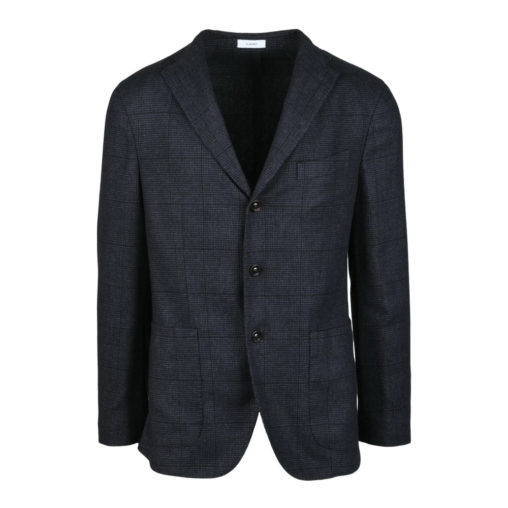 Boglioli Wollen Blend Jas Blue Heren