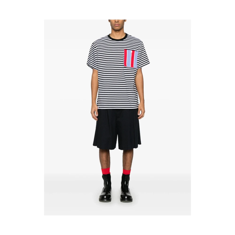 Loverboy by Charles Jeffrey Gestreept Zwart Zak T-shirt Black Heren