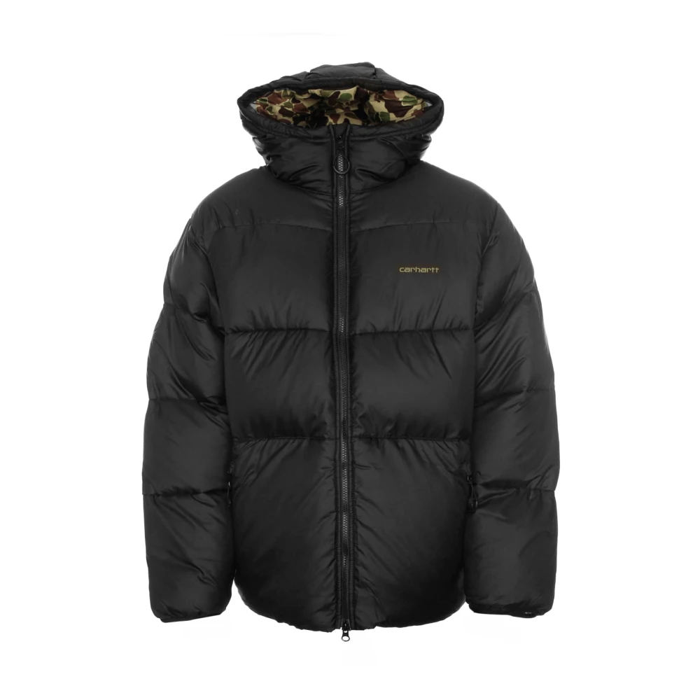Carhartt WIP Winterjas met capuchon en trekkoord Black Heren