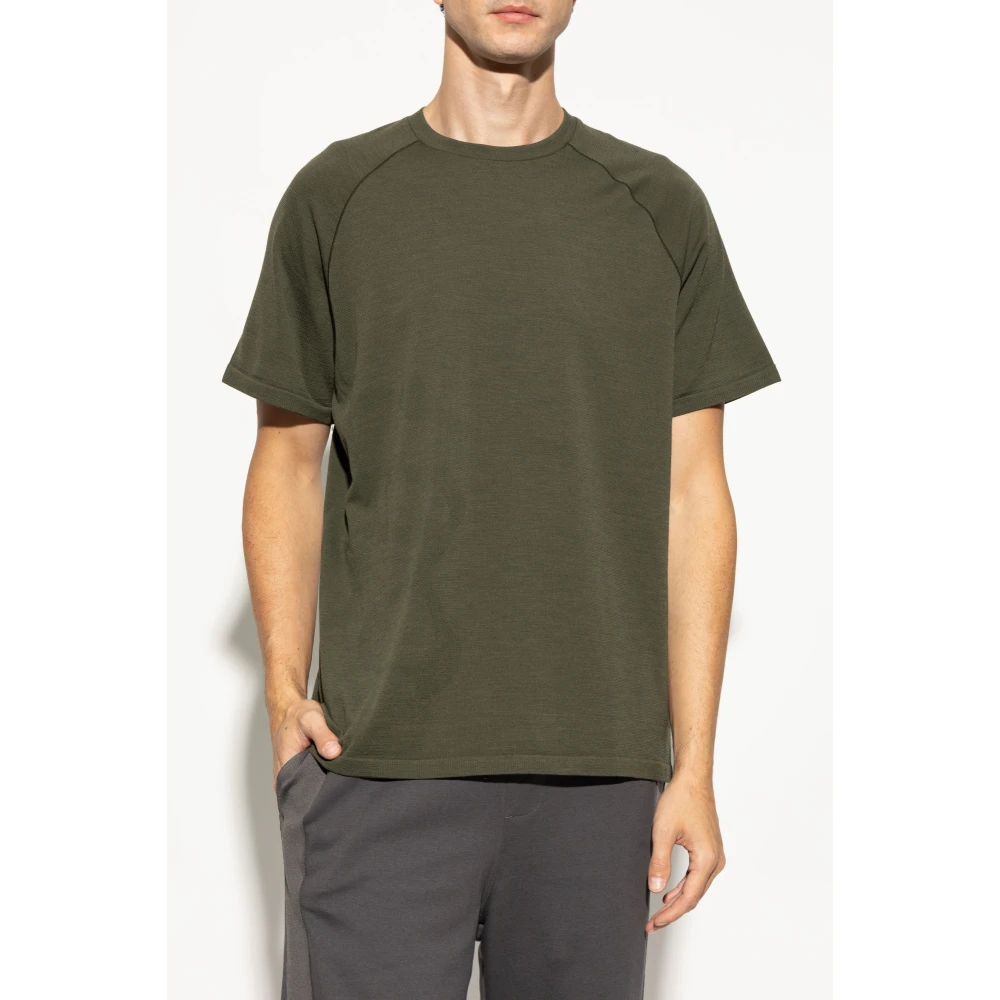 Y-3 T-shirt met logopatch Green Heren