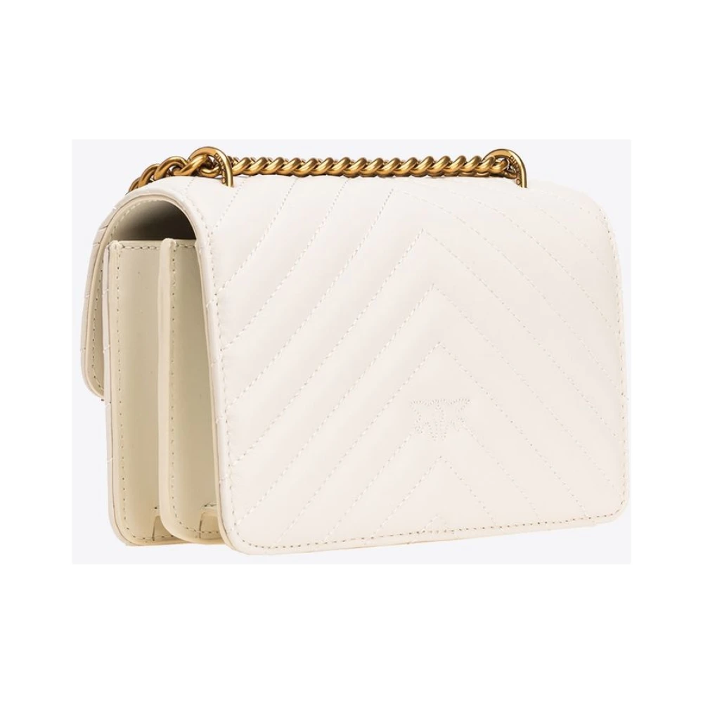 pinko Mini Sheep Nappa Love One White Dames