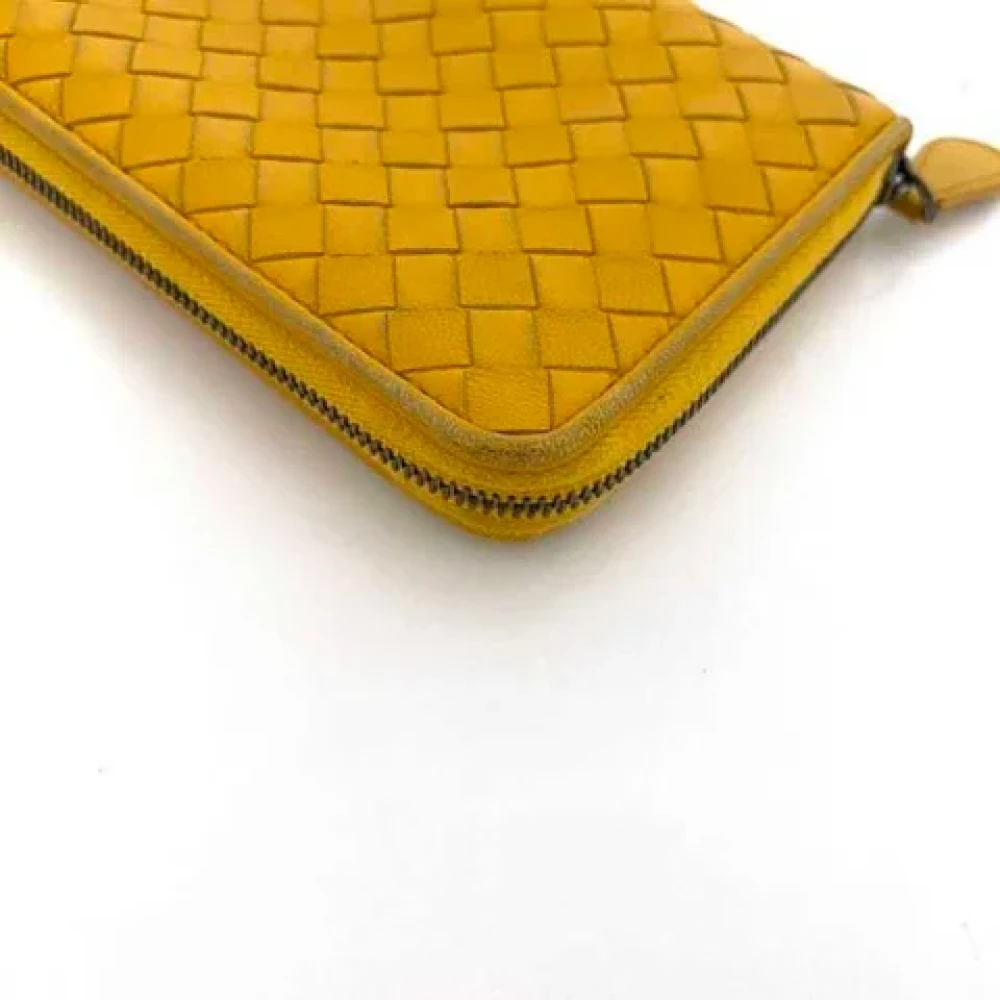 Bottega Veneta Vintage Pre-owned Leather wallets Yellow Dames