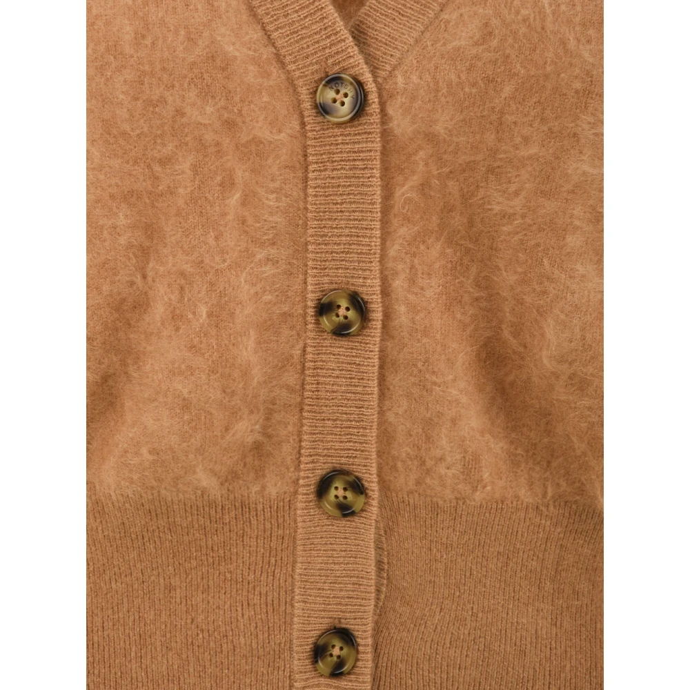 Notshy Bruine Cardigan Sweater Model Hazal Brown Dames