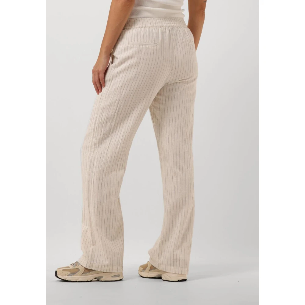 NEO NOIR Eenvoudige Streep Broek Beige Dames