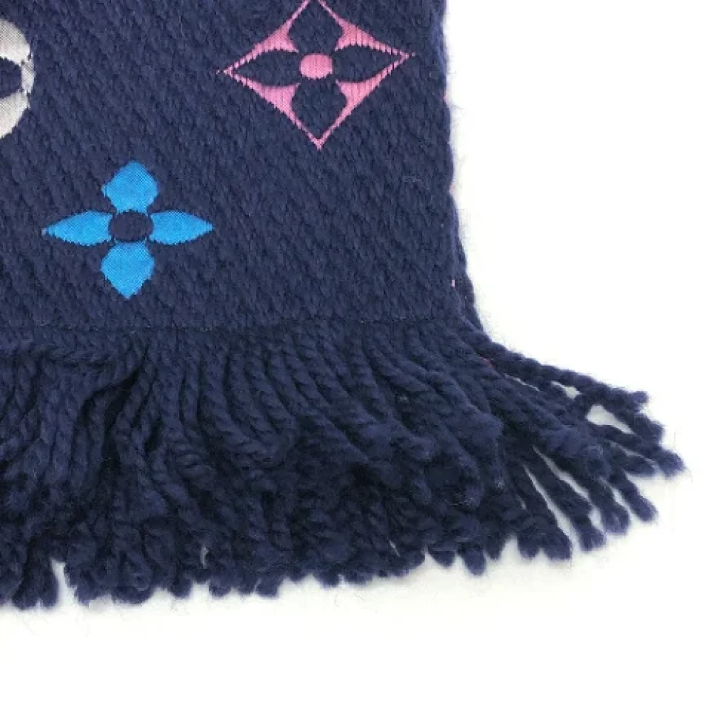 Louis Vuitton Vintage Pre-owned Silk scarves Blue Dames
