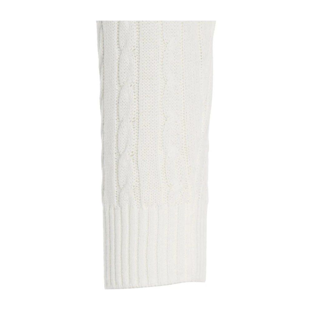 Peuterey Witte Cable Knit Pullover White Dames