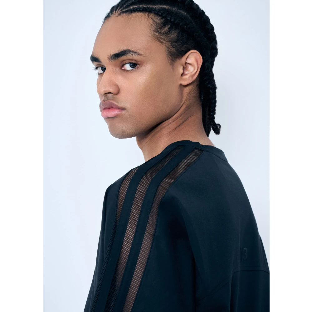 Y-3 Logo Print Crewneck Korte Mouw T-shirt Black Heren
