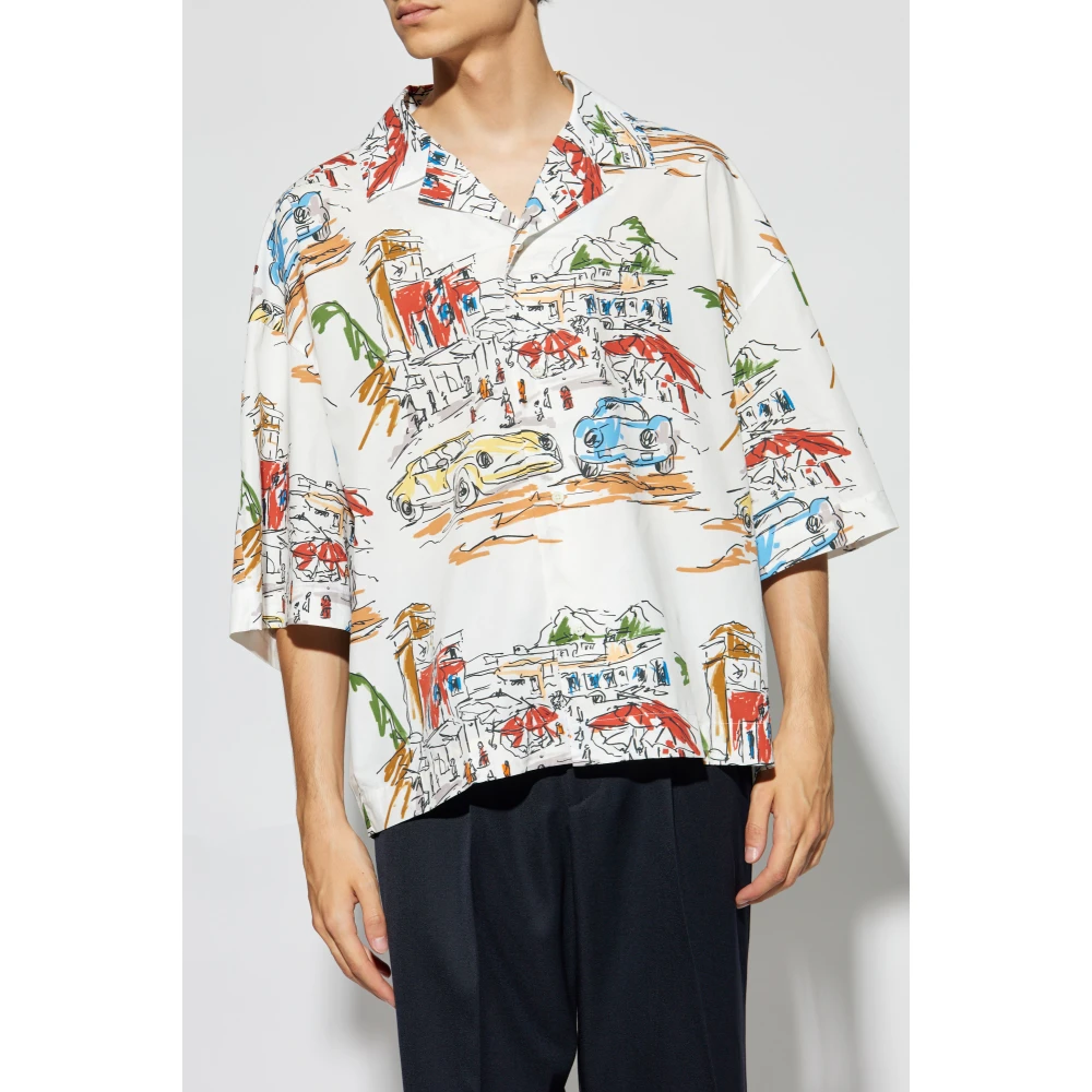 Jacquemus Shirt met print White Heren