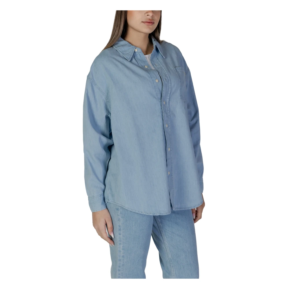 Calvin Klein Jeans Lange mouw lente zomer damesoverhemd Blue Dames