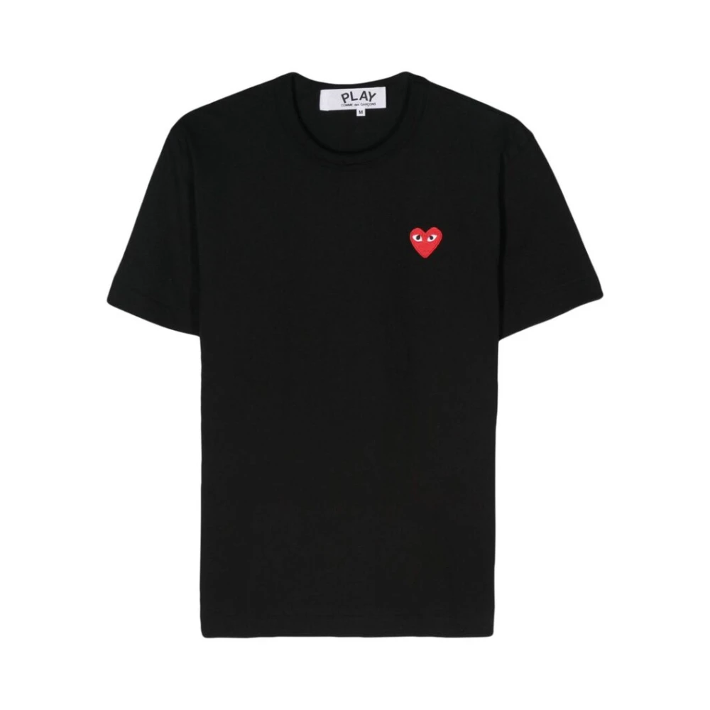 Comme des Garçons Play Zwarte Heart Patch T-shirt Black Heren