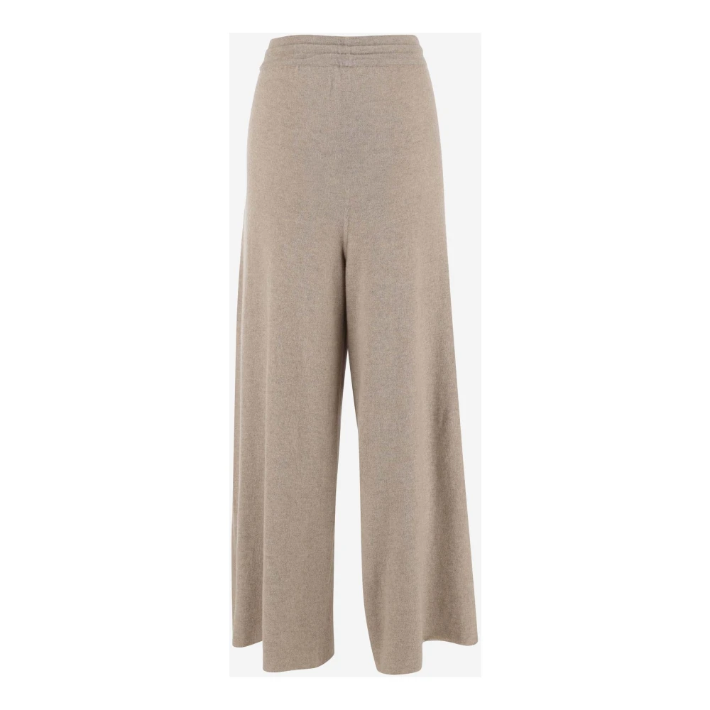 Jil Sander Kasjmier Wijde Beige Broek Beige Dames