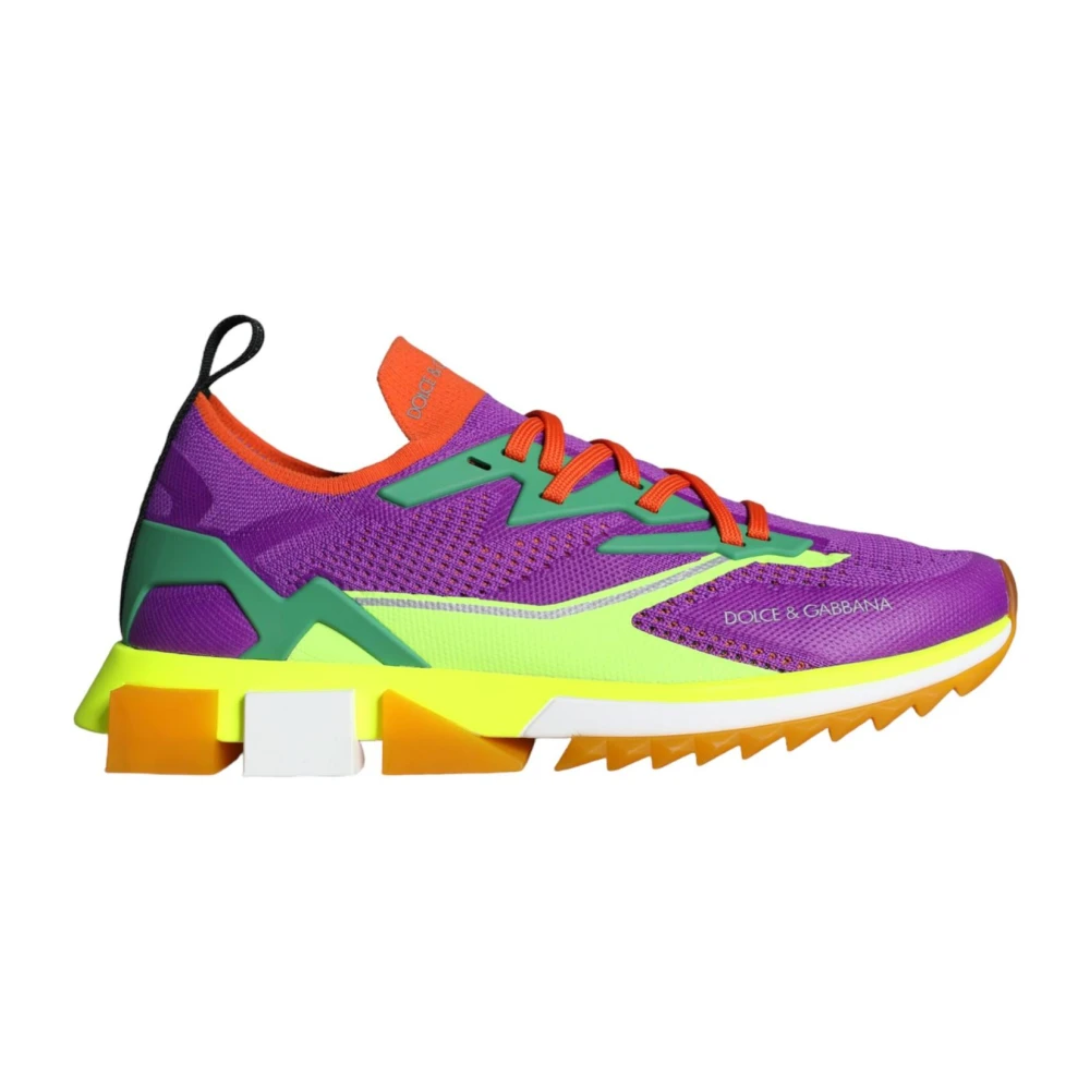 Dolce & Gabbana Men's Multicolor Leather Low Top Sneakers