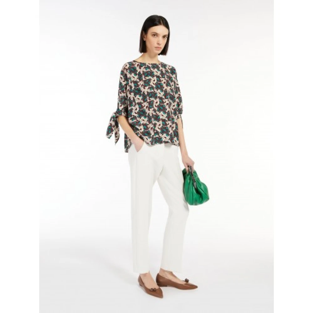 Max Mara Klassieke Straight Leg Broek White Dames
