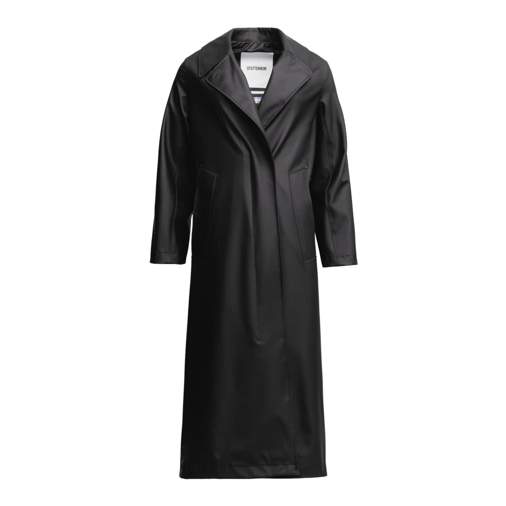 Stutterheim Elegant Regn Trench Coat Black, Dam