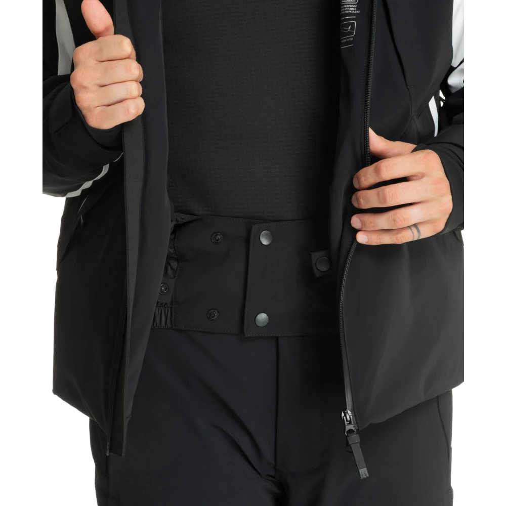 Emporio Armani EA7 Multikleur Ski Jas met Ritssluiting Black Heren