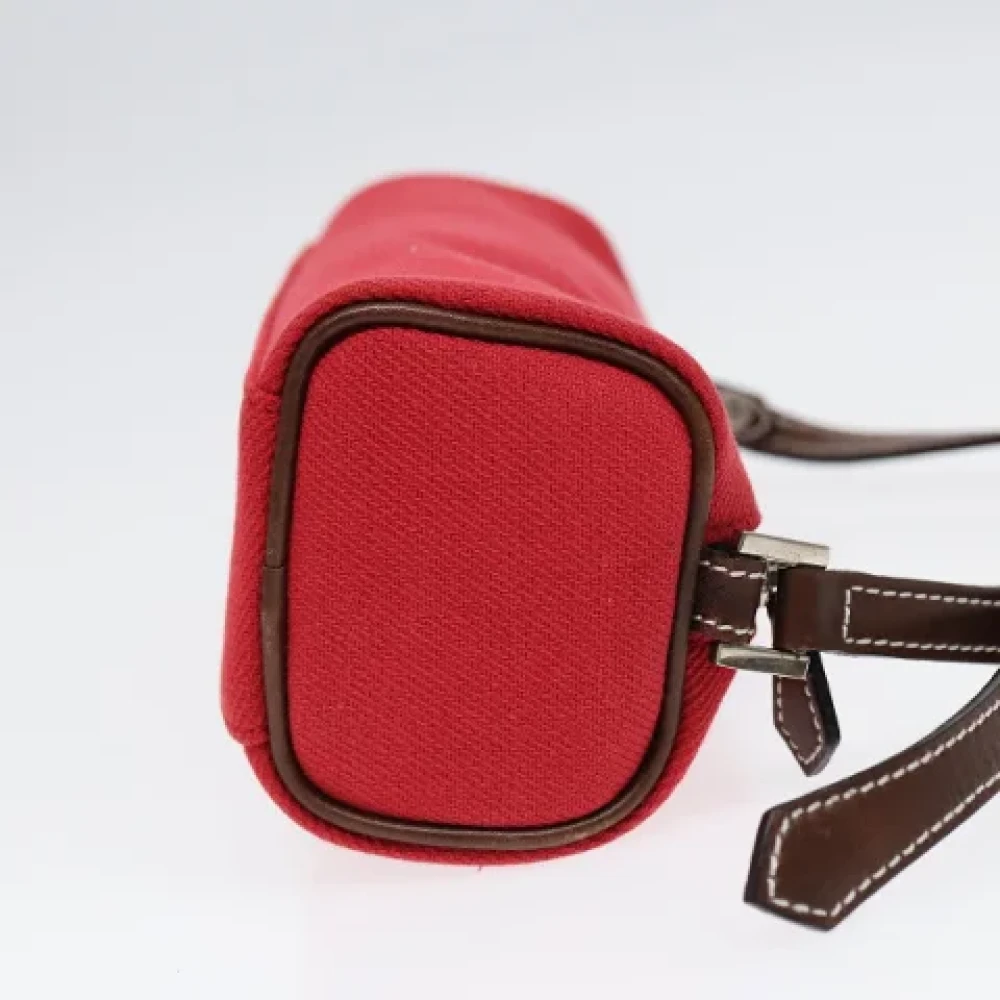 Burberry Vintage Pre-owned Canvas shoulder-bags Red Dames