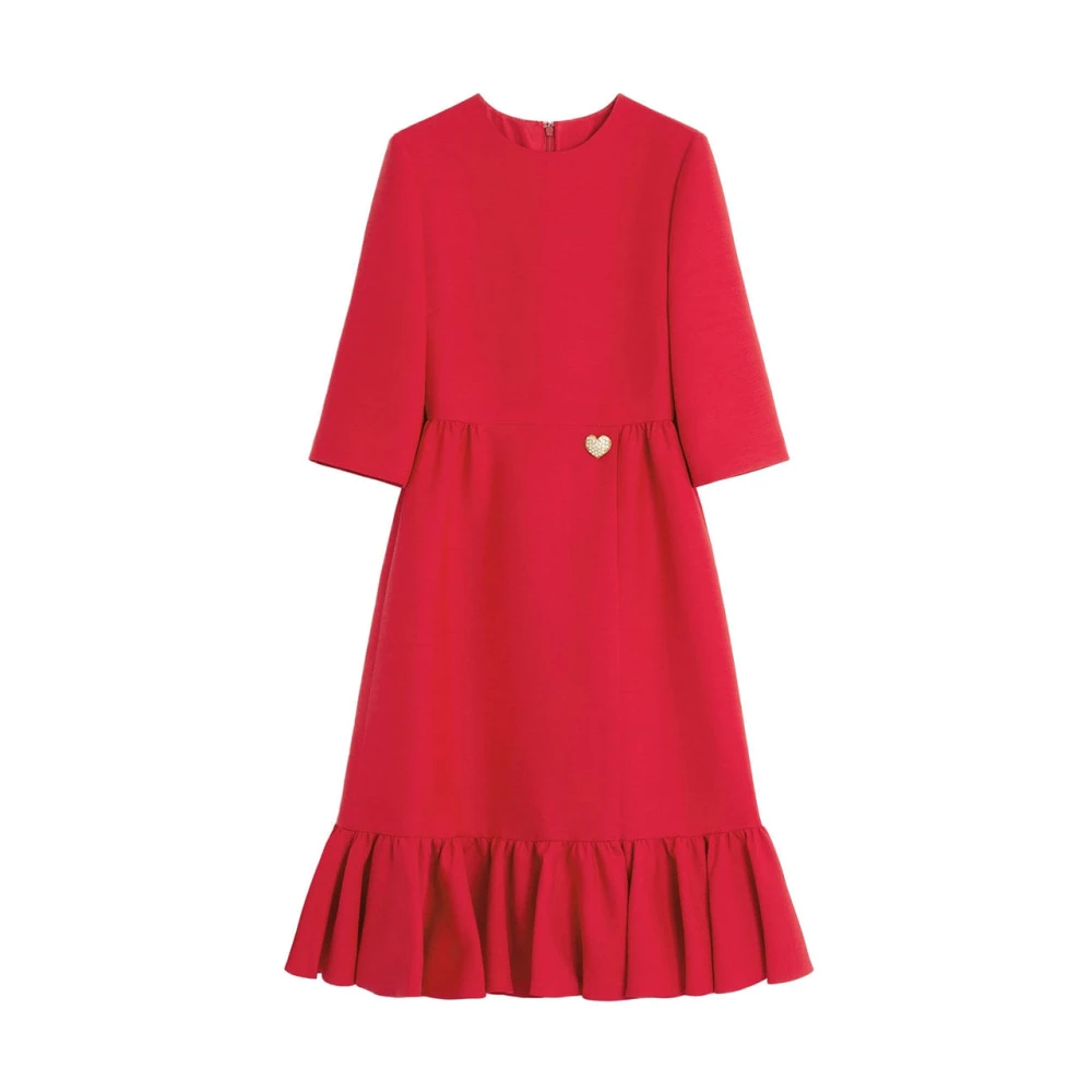 Valentino Garavani Women's Red Crepe Couture Midi Dress