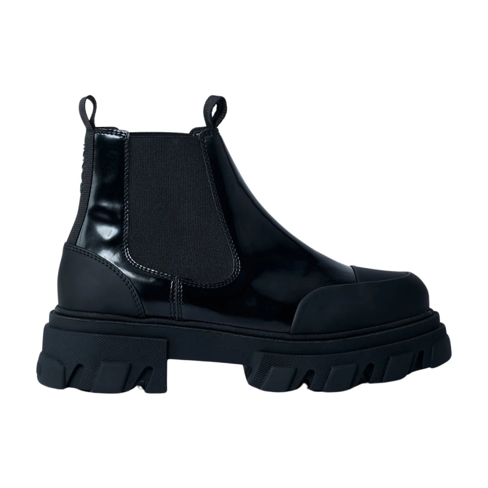 Ganni Women's Black Low Chelsea Boots