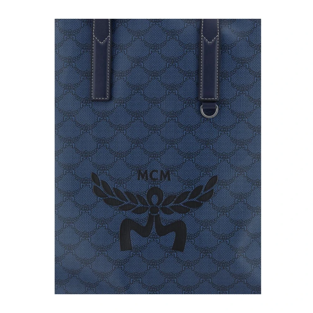 MCM Iconische Monogram Trekkoord Rugzak Blue Heren