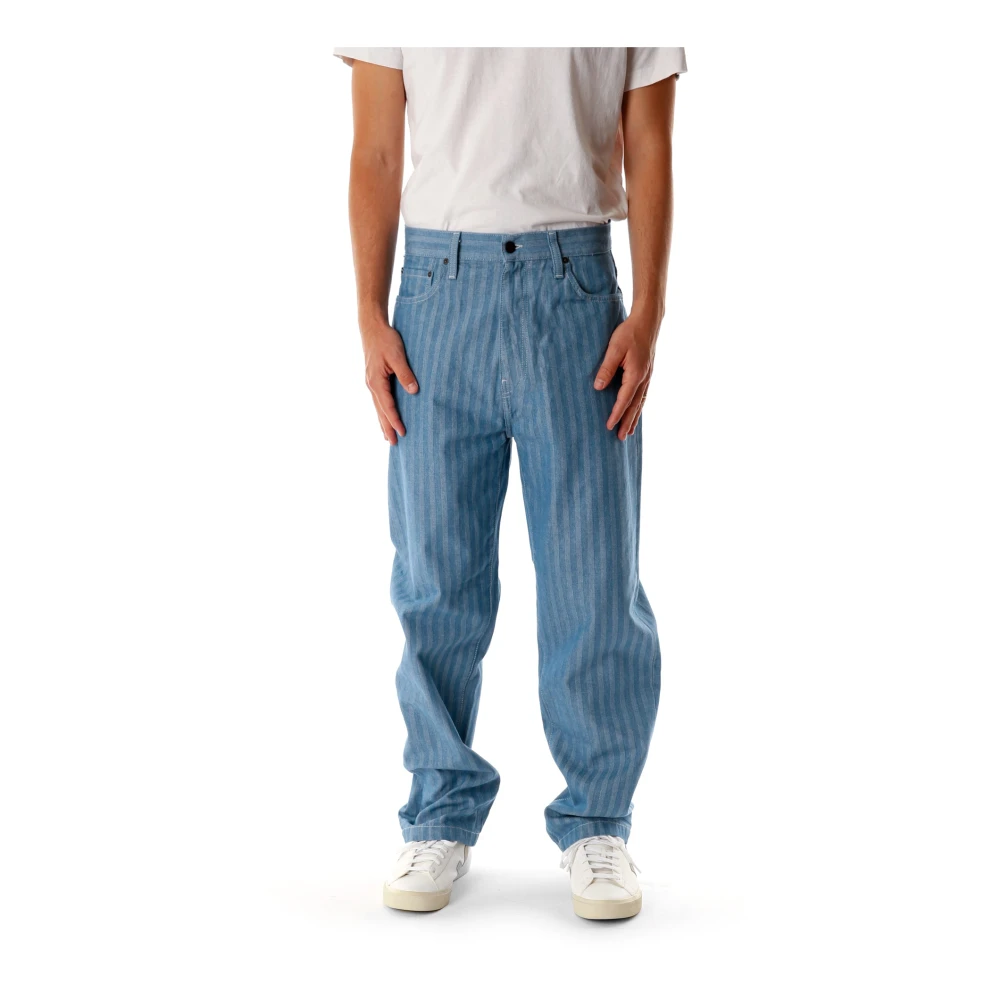 Carhartt WIP Tapered Fit Jeans met Contraststiksels Blue Heren