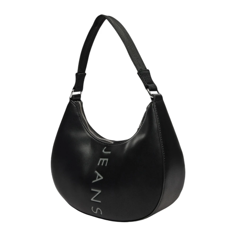 Tommy Hilfiger Zwarte Bedrukte Acryl Rits Tas Black Dames