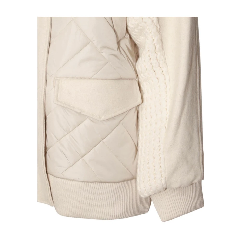 add Beige Wollen Blend Hooded Jas Beige Dames