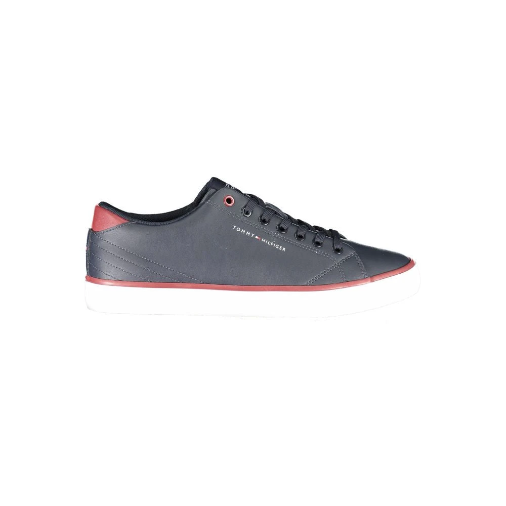 Tommy Hilfiger Men's Blue Polyester Sneaker With Contrast Details